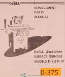 DoAll-Doall D-8 and D-10, Surface Grinder, Replacement Parts Manual Year (1962)-D-10-D-8-01